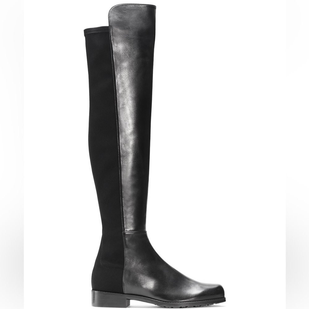 NWOT Stuart Weitzman 5050 Black Leather Over the knee boots Size 6 MSRP $795 - Picture 4 of 15